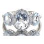 Natural 2.38 ct Aquamarine & Topaz Ring