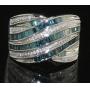 Brilliant 1.00 ct Fancy Blue Baguette Diamond Ring