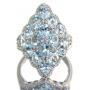 Natural 4.75 ct Aquamarine Waterfall Ring