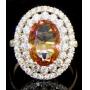 Oval 6.88 ct Color Change Zultnite Designer Ring