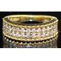 Brilliant 3/4 ct 2 Row Diamond Anniversary Ring