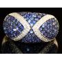 Brilliant 2.14 ct Pave' Sapphire & Diamond Ring