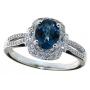 10kt Gold 2.33 ct London Blue Topaz-Diamond Ring