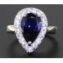 Pear Cut 4.88 ct Tanzanite Designer Ring