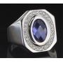 Men's Tanzanite & White Topaz Ring