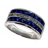 11Quality 2.00 ct Invisible Set Sapphire Ring
