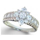 Platinum 1.00 ct Natural Brilliant Diamond Ring