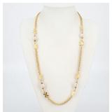 Celine Triomphe Pearl Long Necklace