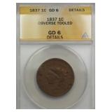 1837 Large Cent Coin