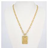 Celine Macadam Triomphe Carriage Design Necklace