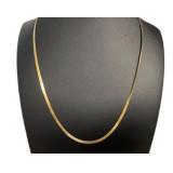 18" 14k Gold Herringbone Chain Necklace