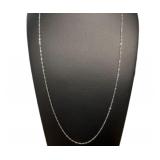 24" 14k White Gold Rope Chain Necklace