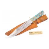 Michael Prater Turquoise Chunk Hunter Knife