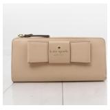 Kate Spade Ribbon Leather Zippy Long Wallet