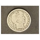 1908 Denver Mint Barber Half Dollar