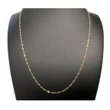 18" 14k Gold Rope Chain Necklace