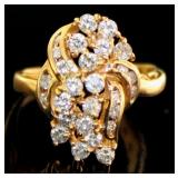 14kt Gold 1.00 ct Natural Brilliant Diamond Ring