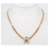 Christian Dior Square Chain Necklace