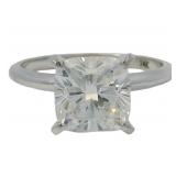 14kt Gold 2.75 ct Cushion VS Lab Diamond Ring