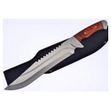 Pakkawood Combat Bowie Knife w/ Sheath