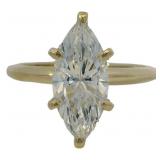 14kt Gold 2.14 ct Marquise Cut VS Lab Diamond Ring