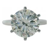 14kt Gold 4.05 ct Round Cut Lab Diamond Ring