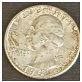 1961 Silver Washington Quarter