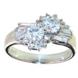 Platinum 1.13 ct Natural Brilliant Diamond Ring