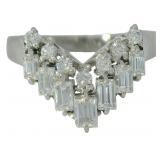 Platinum 3/5 ct Natural VS Brilliant Diamond Ring
