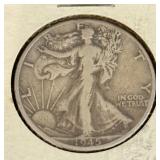 1945 Denver Mint Walking Liberty Half Dollar