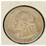 1936 Philadelphia Mint Washington Silver Quarter