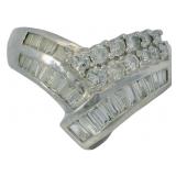 Platinum 1.00 ct Natural Brilliant Diamond Ring
