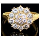 18kt Gold Natural 1.00 ct Brilliant Diamond Ring