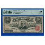 1891 TOMBSTONE $10 Silver Certificate