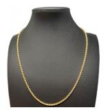 18" 10k Gold Rope Chain Necklace