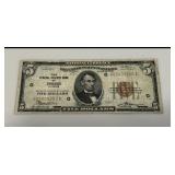 1929 $5 Federal Reserve Bank Note