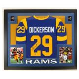 Autographed Eric Dickerson Framed Jersey Display