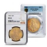 1907-33 MS65 GEM BU Saint Gaudens $20 Gold Coin