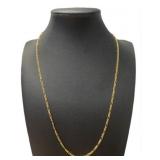 18kt Gold 19" Figaro Chain Necklace