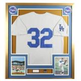 Autographed Sandy Koufax Dodgers Framed Display