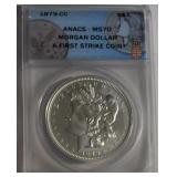 1879 MS70C Carson City Morgan Silver Dollar