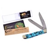 Michael Prater End of Day Turquoise Trapper Knife
