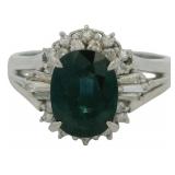 Platinum 2.01 ct Natural Sapphire & Diamond Ring