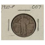 1927 Silver Standing Liberty Quarter