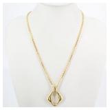 Yves Saint Laurent Rhinestone Pendant Necklace