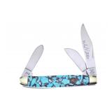 Michael Prater Turquoise Chunk Stockman Knife
