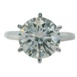 14kt Gold 3.08 ct Round Cut Lab Diamond Ring