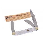 Michael Prater White Pearl Stockman Knife