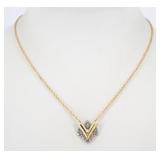 Louis Vuitton Essential V Rhinestone Necklace