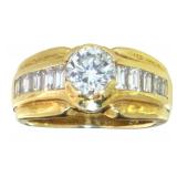 18kt Gold 1.04 ct Natural Round Diamond Ring